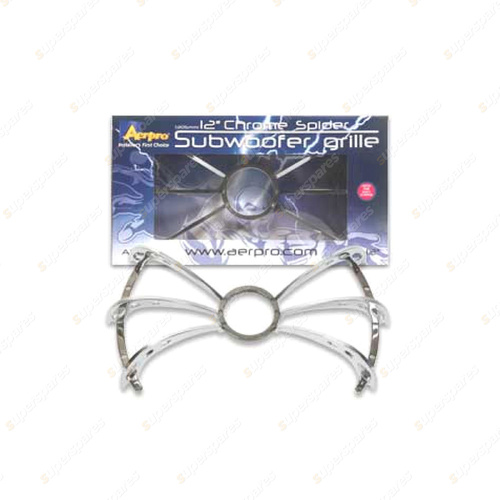 Aerpro Chrome Spider Subwoofer Grille - Easily Mounts to All Types of Subwoofer