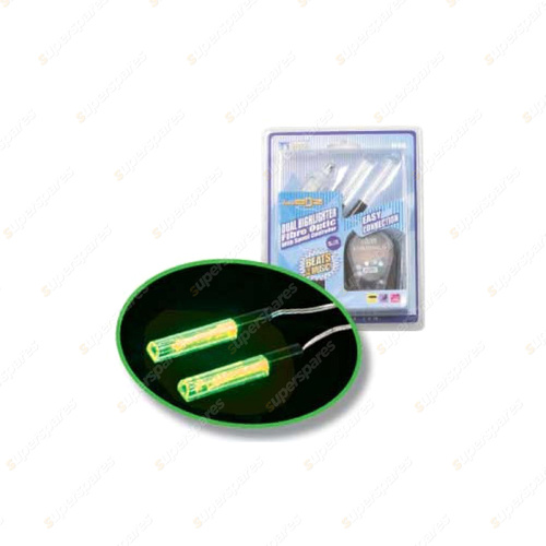 Aerpro Dual 4.5cm Highlighter LEDs Green - Unique Fibre Optical Illumination