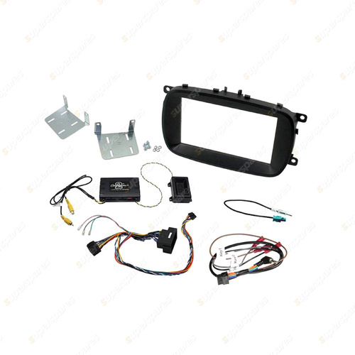 Aerpro Double DIN Black Facia Install Kit Suit for Fiat 500X 2014-On