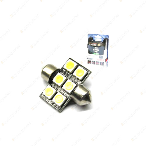 Aerpro 6 SMD LED 31mm Festoon Interior Lamp Green - 12V DC 6500 Kelvin