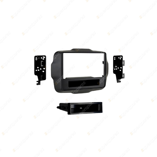 Aerpro Single & Double DIN Matte Black Facia Suit for Jeep Renegade 2015-On