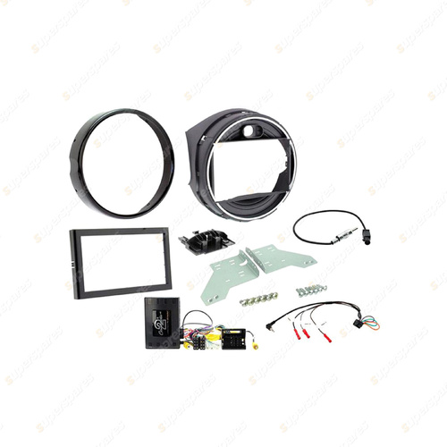 Aerpro Double DIN Gloss Black Install Kit Suit for Mini Cooper F55 F56 2014-On