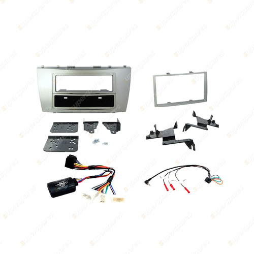 Aerpro Single & Double DIN Painted Silver Install Kit for Toyota Camry Aurion