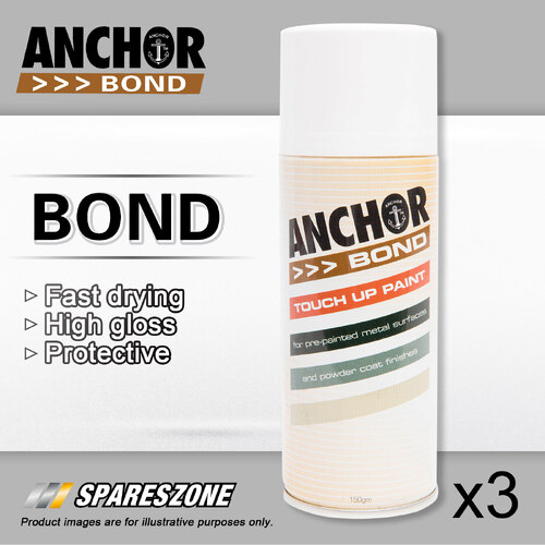 3 x Anchor Bond Surfmist / Off White Paints 150 Gram For Repair On Colorbond