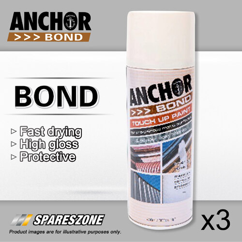 3 x Anchor Bond Wollemi Paints 150G Repair On Colorbond & Powder-Coated Surface