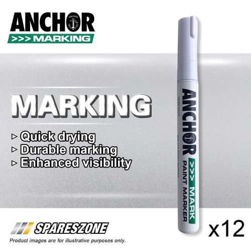 12 x Anchor Paint Marker White Marker Pens Used For Various Applications