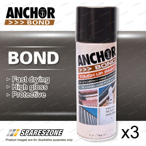 3 Anchor Bond Charcoal Paint 300G Repair On Colorbond and Powder-Coated Surface