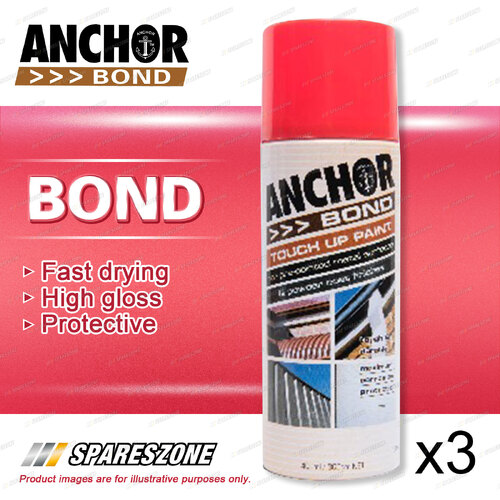 3 Anchor Bond Signal Red Paint 300G Repair On Colorbond or Powder-Coated Surface