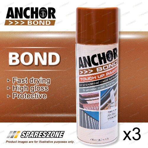 3 x Anchor Bond Terrain / Red Dust Paint 300 Gram For Repair On Colorbond