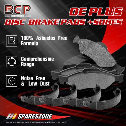 4Pcs Front Disc Brake Pads + 4Pcs Rear Shoes Set for Hyundai Excel X-2 1.5L 62kW