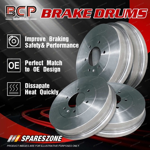 BCP Front + Rear Premium Quality Brake Drums for Isuzu NKR57 87-95