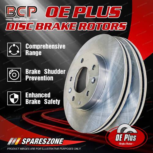 Front Pair Disc Brake Rotors for Jaguar XJ6 Series I 68-2/74 BCP Brand