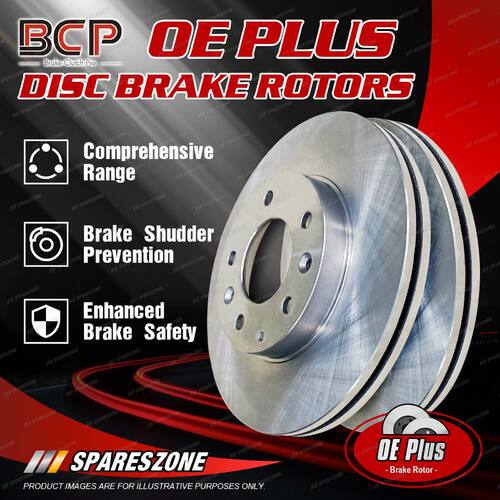 Front Pair Disc Brake Rotors for Ford Mustang 4.0L V6 05-on BCP Brand