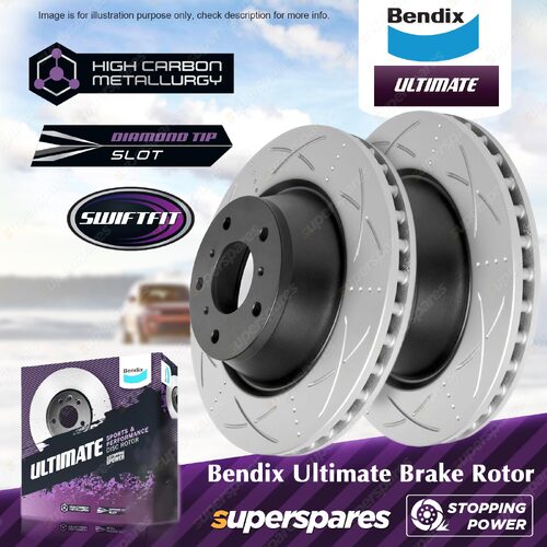 Bendix Front ULT Brake Rotors for HSV Senator Manta GTS Clubsport VT OD 330mm