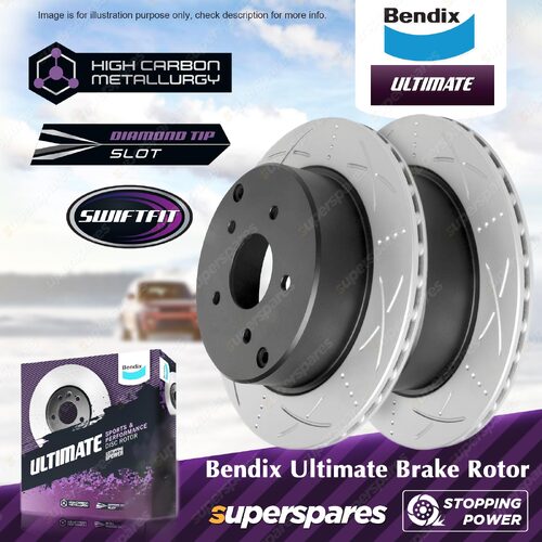 Bendix Rear ULT Disc Brake Rotors for HSV Senator Manta GTS Clubsport VT 315mm