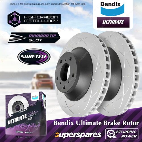 Bendix Front Ultimate Disc Brake Rotors for HSV Senator GTS VT 5.0 5.7 OD 343mm