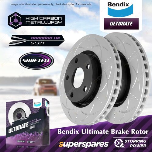 Bendix Front Ultimate Disc Brake Rotors for Holden Caprice WM Calais VE VF 3.6L