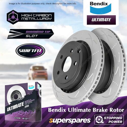 Bendix Rear Ultimate Disc Brake Rotors for Holden Caprice WM Calais VE VF 6.0L