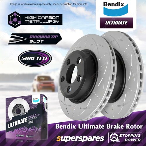 Bendix Front ULT Rotors for Ford Falcon BA BF FG X Territory SX SY SZ OD 322mm