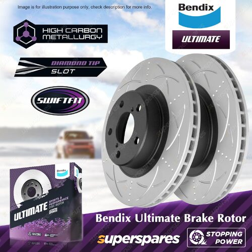 Bendix Front ULT Rotors for Subaru Liberty Outback BC BD BG BE BH BP BL BM BR