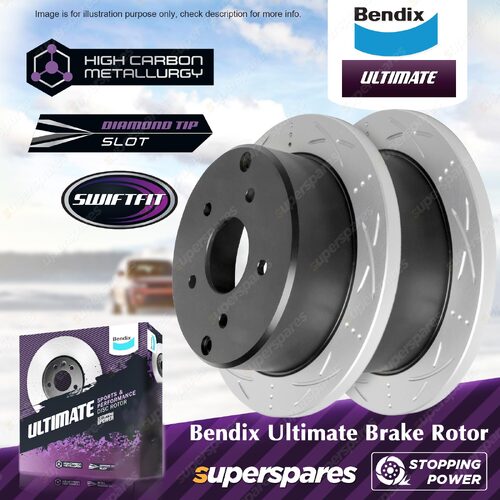 Bendix Rear Ultimate Disc Brake Rotors for Ford Falcon EF EL RWD Sedan Wagon