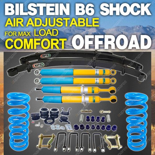 Bilstein Shock Absorbers Coil EFS Leaf Air Bag 50mm Lift Kit for LDV T60