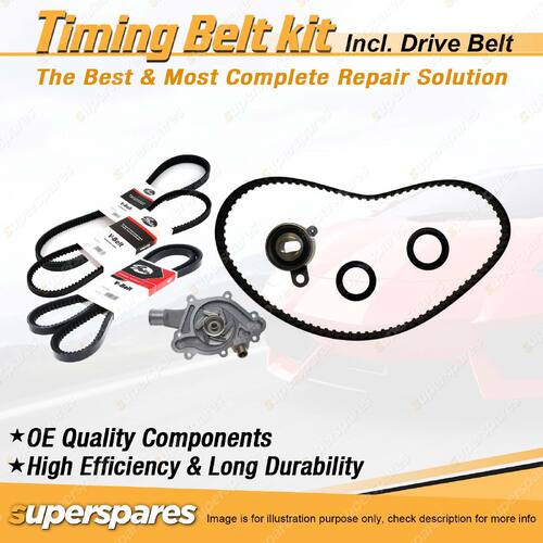 Timing Belt Kit & Gates Belt for Toyota TERCEL AL25 08/1984-10/1989 1.5L 3A 4WD