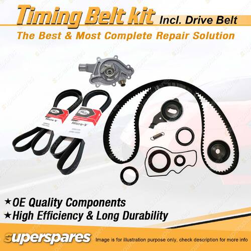 Timing Belt Kit & Gates Belt for Toyota Camry SV21 2.0L 3SFE without A/C 163T