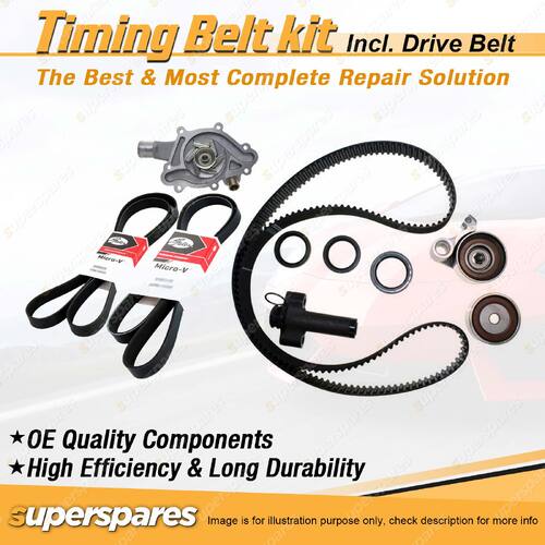 Timing Belt Kit & Gates Belt for Toyota Camry Vienta VDV10 VCV10 3.0L 3VZFE +A/C