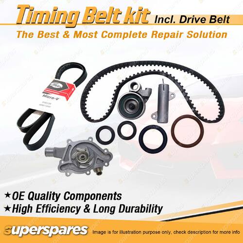 Timing Belt Kit & Gates Drive Belt for Toyota Hilux KUN26 KUN26R 3.0L 1KDFTV