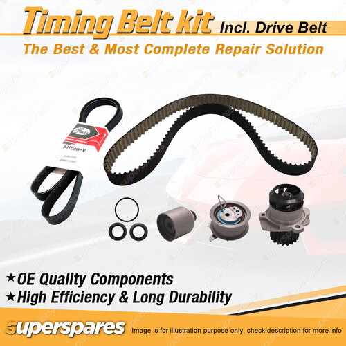 Timing Belt Kit & Gates Drive Belt for Audi A3 8P 1.9L DTFI BLS 2008-2010