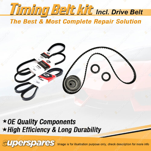 Timing Belt Kit & Gates Drive Belt for Audi 80 1.8L SOHC EFI JN 1986-1987