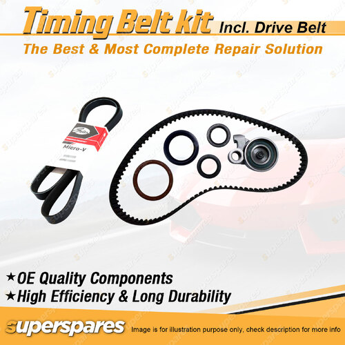 Timing Belt Kit & Gates Drive Belt for Audi 100 C4 2.6L SOHC ABC 1992-1994