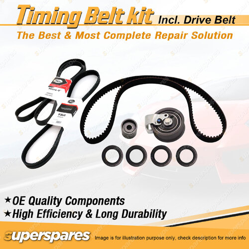 Timing Belt Kit & Gates Drive Belt for Audi A4 B5 1.8L ADR AEB AJL 1995-2002