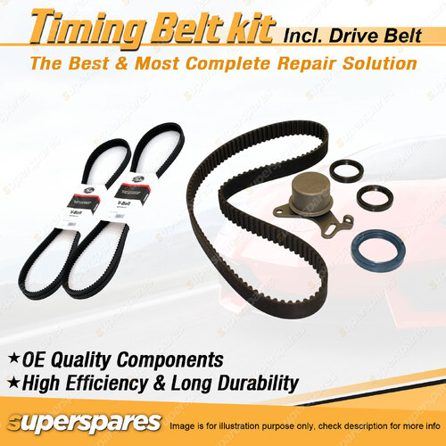 Timing Belt Kit & Gates Drive Belt for BMW 323i E30 2.3L EFI M20B23L 1983-1985