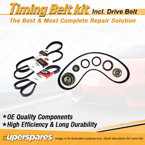 Timing Belt Kit & Gates Drive Belt for BMW 318i E30 1.8L EFI M40B18ME 1988-1991