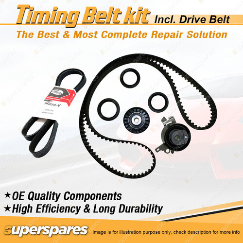 Timing Belt Kit & Gates Drive Belt for Citroen C4 VTS 2.0L EW10J4S 2005-2009