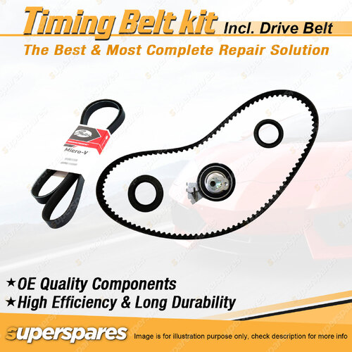 Timing Belt Kit & Gates Drive Belt for Citroen C3 A5 1.4L TU3AE5 TU3JP 2003-ON