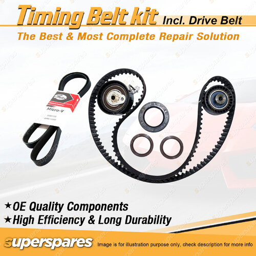 Timing Belt Kit & Gates Drive Belt for Citroen C2 C3 C4 1.6L 16V DOHC 2003-2011