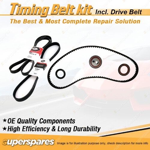 Timing Belt Kit & Gates Drive Belt for Citroen BX 19 1.9L EFI DKZ 1992-1994