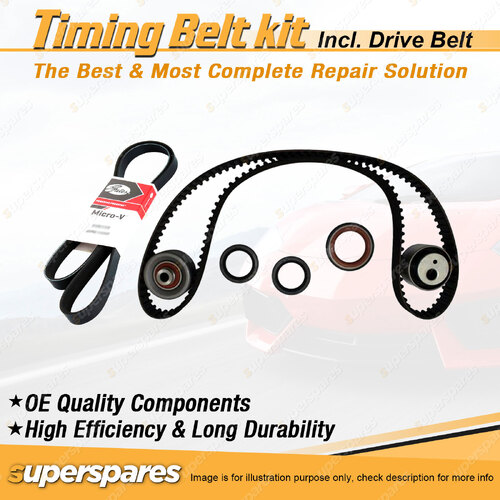 Timing Belt Kit & Gates Drive Belt for Citroen Xantia 2.0L XU10J4R 1996-2001