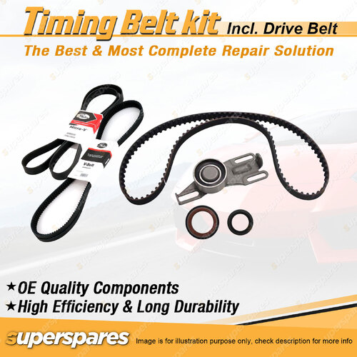 Timing Belt Kit & Gates Drive Belt for Citroen BX 19 1.9L EFI DKZ 1988-1991