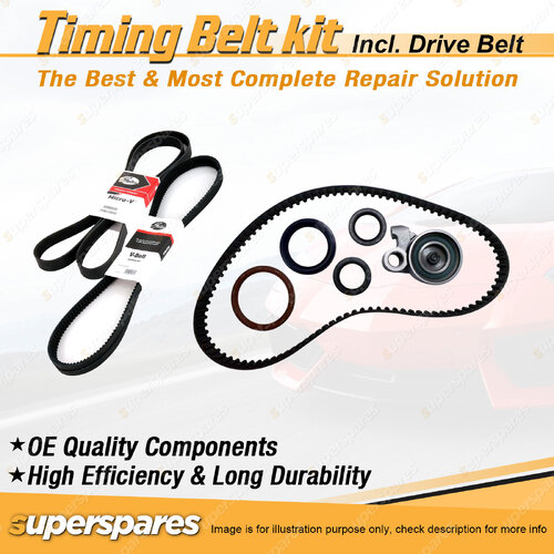 Timing Belt Kit & Gates Drive Belt for Citroen BX 19 1.9L EFI DFW 1989-1994