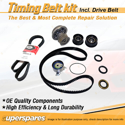 Timing Belt Kit & Gates Drive Belt for Daewoo Lacetti J200 1.8L T18SED 2003-2004