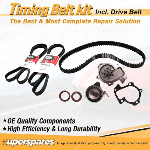 Timing Belt Kit & Gates Belt for Daihatsu Feroza F300 1.6L 1988-1992 without A/C