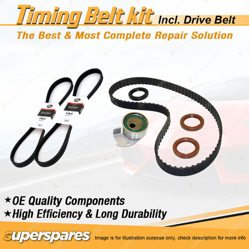 Timing Belt Kit & Gates Drive Belt for Daihatsu Charade G11 1.0L CB 1983-1987