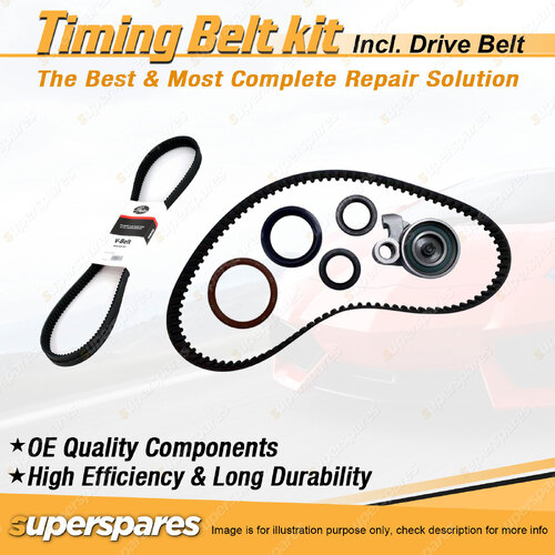 Timing Belt Kit & Gates Drive Belt for Daihatsu Handivan L80V 846cc ED 1989-1990