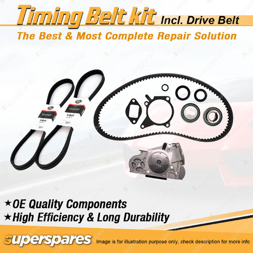 Timing Belt Kit & Gates Belt for Ford Festiva WA 1.3L B3 1991-1994 without P/S