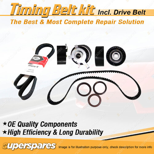 Timing Belt Kit & Gates Drive Belt for Ford Focus LR ST170 2.0L ALDA 2003-2005