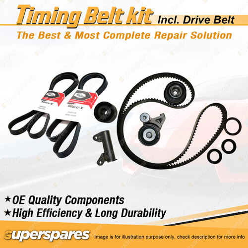 Timing Belt Kit & Gates Drive Belt for Ford Telstar AX AY 2.5L KL 1992-1996